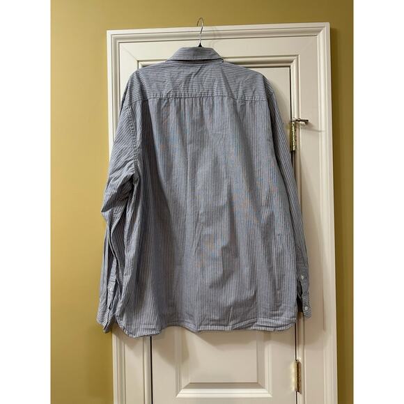 AUSTIN CLOTHING CO Shirt Mens XXL Gray Striped Long Sleeve Button 100% Cotton - Picture 6 of 7